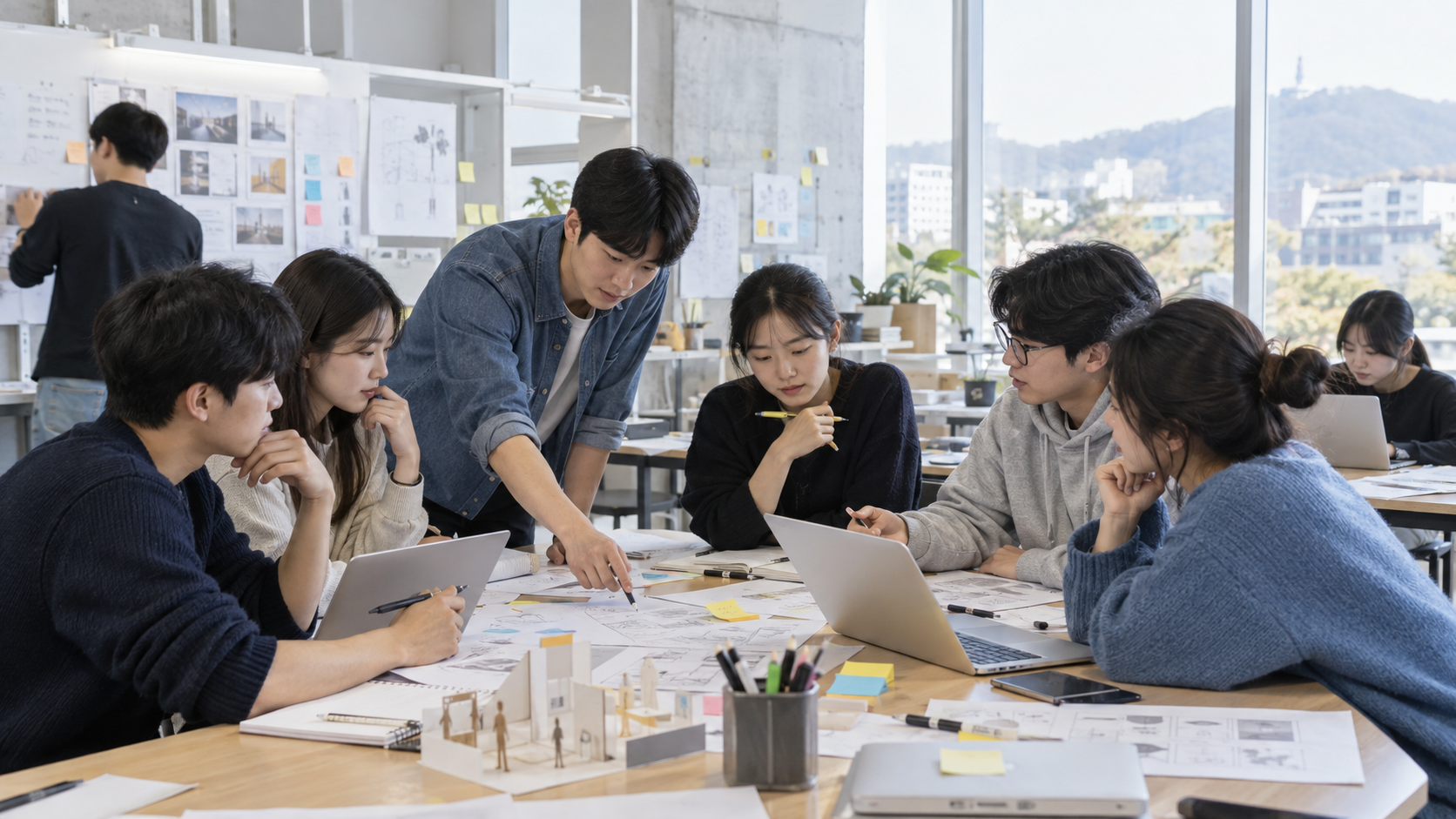 AI 서비스 프로토타이핑 스튜디오의 시연용 수업 장면
